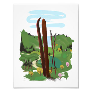 Ski landscape photo print