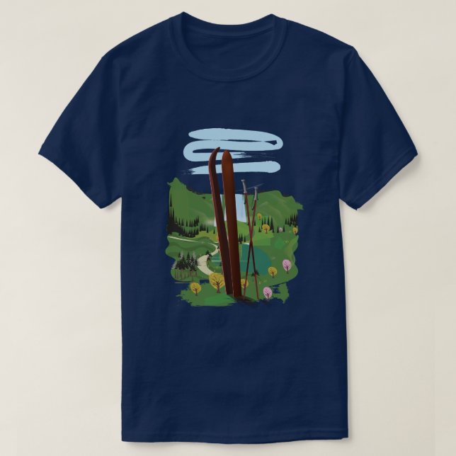 Ski landscape T-Shirt (Design Front)