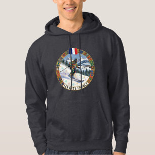 Ski Les Gets, France, Man Skier Hoodie