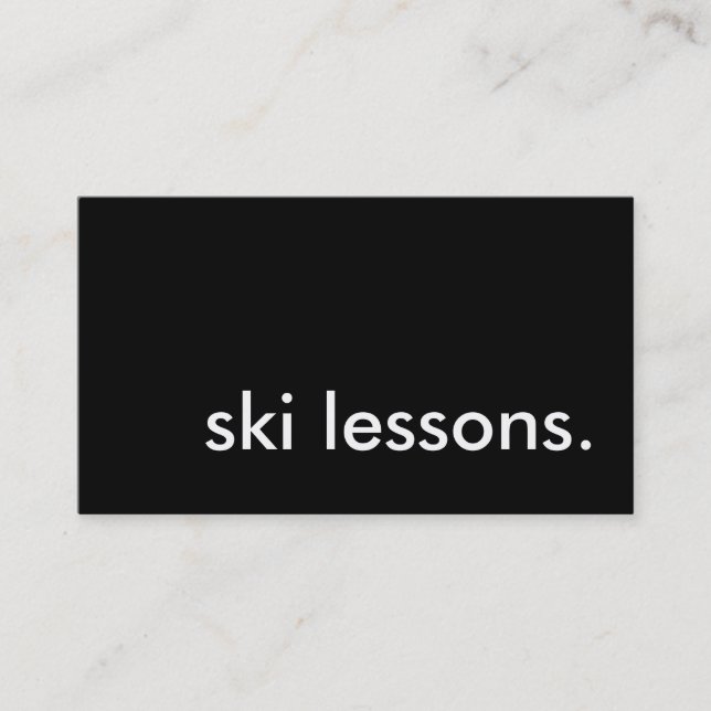 ski lessons. business card (Front)