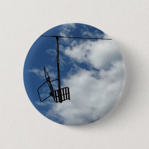 Ski Lift and Sky 6 Cm Round Badge