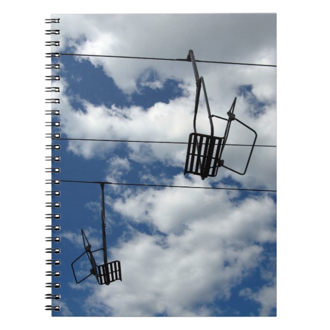 Ski Lift and Sky Spiral Notebook (Front)