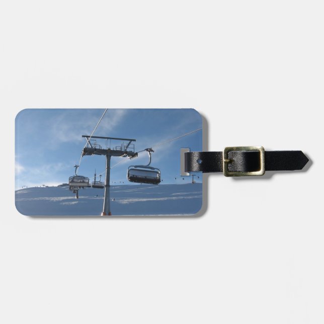 Ski Lift Luggage Tag (Front Horizontal)