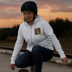 Ski Lift Symbol Rustic Winter Sports Icon Hoodie