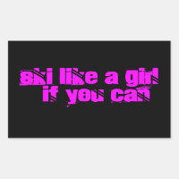 ski like a girl sticker