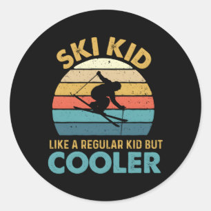 Ski Like A Regular But Er Skiing Skier Classic Round Sticker