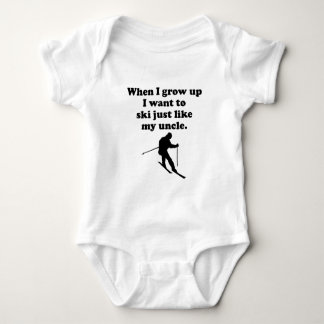 Ski Like My Uncle Baby Bodysuit