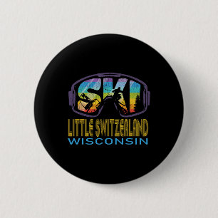 Ski Little Switzerland Wisconsin Skiing Vacation 6 Cm Round Badge