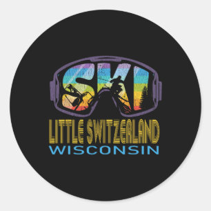 Ski Little Switzerland Wisconsin Skiing Vacation  Classic Round Sticker