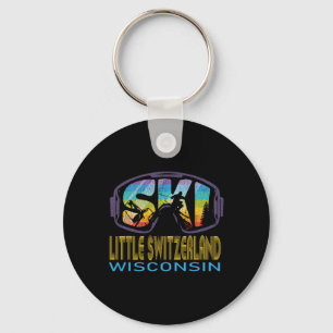 Ski Little Switzerland Wisconsin Skiing Vacation  Key Ring