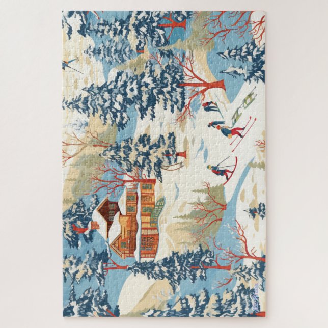 ski lodge snow mountain 1014 pcs Puzzle (Vertical)