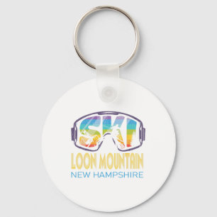 Ski Loon Mountain New Hampshire Skiing Vacation Key Ring