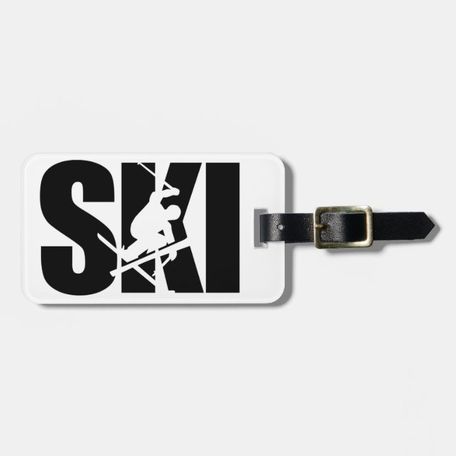 Ski Luggage Tag (Front Horizontal)