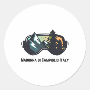 Ski Madonna Di Campiglio Italy Mountain Skiing T M Classic Round Sticker