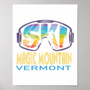 Ski Magic Mountain Vermont Skiing Vacation Poster