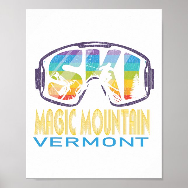 Ski Magic Mountain Vermont Skiing Vacation  Poster (Front)