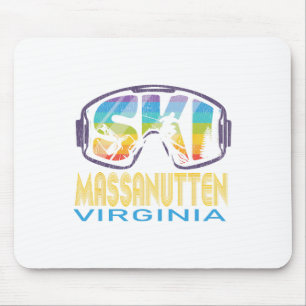 Ski Manutten Vermont Skiing Vacation Mouse Pad