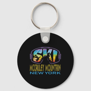 Ski Mccauley Mountain New York Skiing Vacation Key Ring