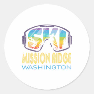 Ski Mission Ridge Washington Skiing Vacation  Classic Round Sticker