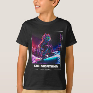 Ski Montana United States Ski Skiing Skier T-Shirt