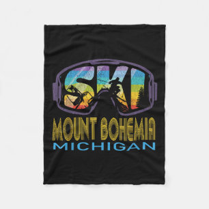 Ski Mount Bohemia Michigan Skiing Vacation  Fleece Blanket