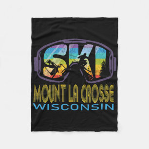 Ski Mount La Crosse Wisconsin Skiing Vacation  Fleece Blanket