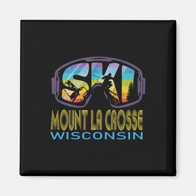 Ski Mount La Crosse Wisconsin Skiing Vacation  Magnet (Front)