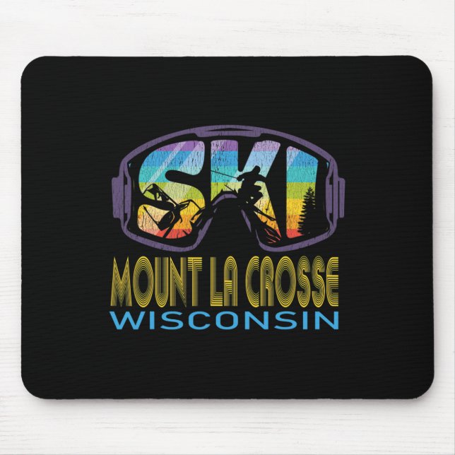 Ski Mount La Crosse Wisconsin Skiing Vacation  Mouse Pad (Front)
