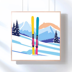 Ski Mountain Poster