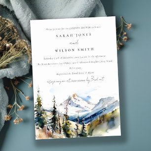 Ski Mountain Telluride Colorado Couples Shower Invitation