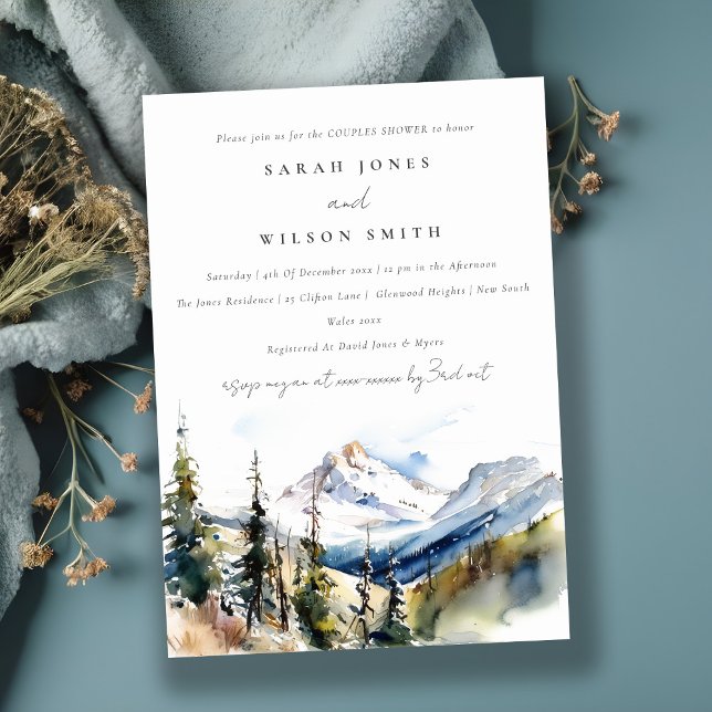 Ski Mountain Telluride Colorado Couples Shower Invitation (Creator Uploaded)