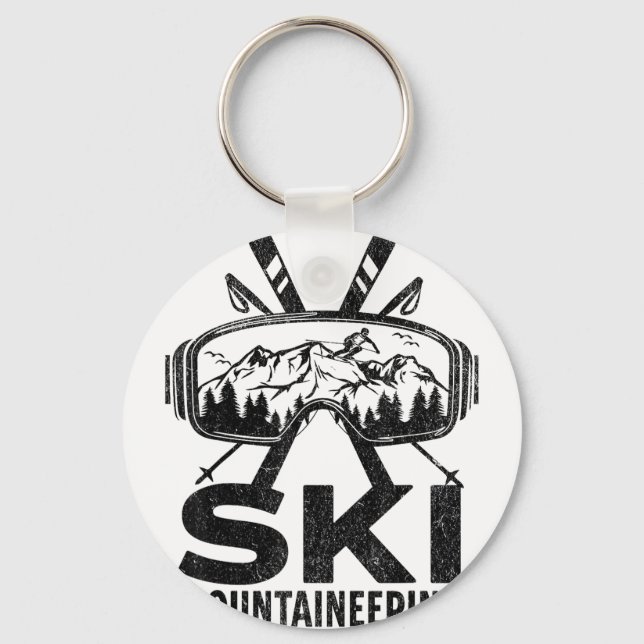 Ski mountaineering  key ring (Front)
