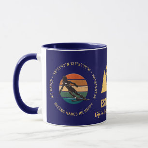 Ski Mt. Baker, Washington - Lady Skier On Dark Mug