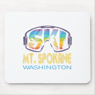 Ski Mt Spokane Washington Skiing Vacation Mouse Pad