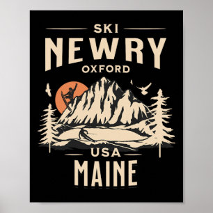 Ski Newry Oxford County Maine Usa Snowboarding Vac Poster