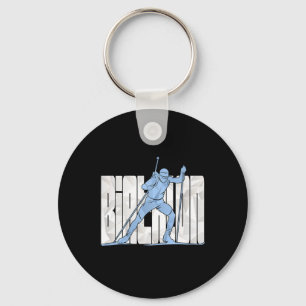 Ski Nordic Snow Winter Sports Skiing Biathlon Athl Key Ring