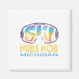 Ski Nubs Nob Michigan Skiing Vacation  Magnet