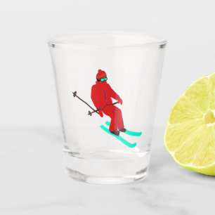  Ski Opening Skier Christmas New Year Shot Glass