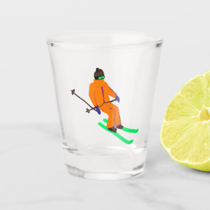 Ski Opening Skier Shot Glass