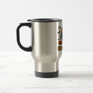Ski or Scream Skull Halloween Design Travel Mug