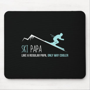 Ski Papa Shirt, Funny Cute Winter Skiing Gift _1 Mouse Pad