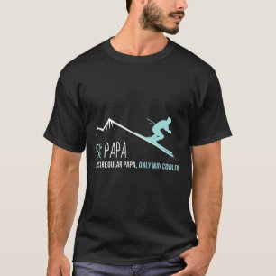 Ski Papa Shirt, Funny Cute Winter Skiing Gift T-Shirt