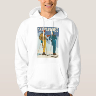 Ski Paradise Vintage Print Hoodie