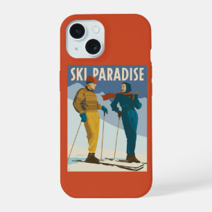 Ski Paradise Vintage Print iPhone 15 Case