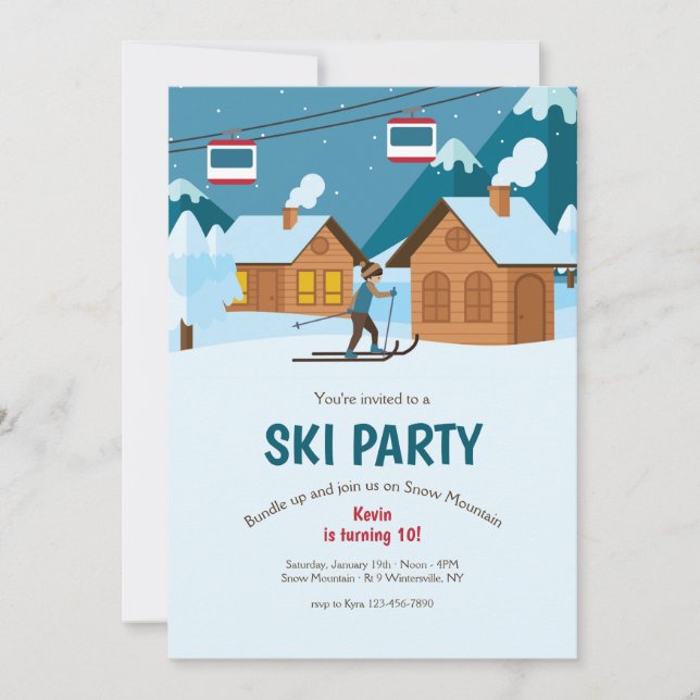 Ski Party Invitations (Front)
