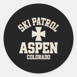 Ski Patrol Aspen Colorado Skiing And Snowboarding Classic Round Sticker