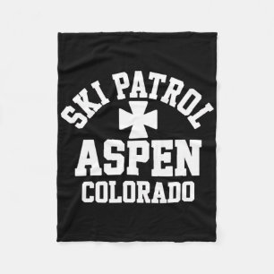 Ski Patrol Aspen Colorado Skiing And Snowboarding Fleece Blanket