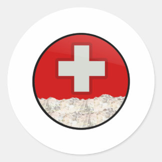 Ski Patrol Classic Round Sticker