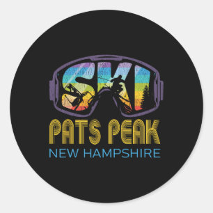 Ski Pats Peak New Hampshire Skiing Vacation  Classic Round Sticker