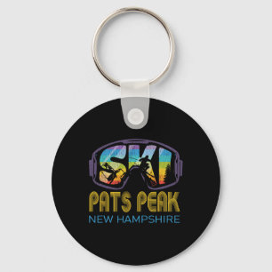 Ski Pats Peak New Hampshire Skiing Vacation Key Ring